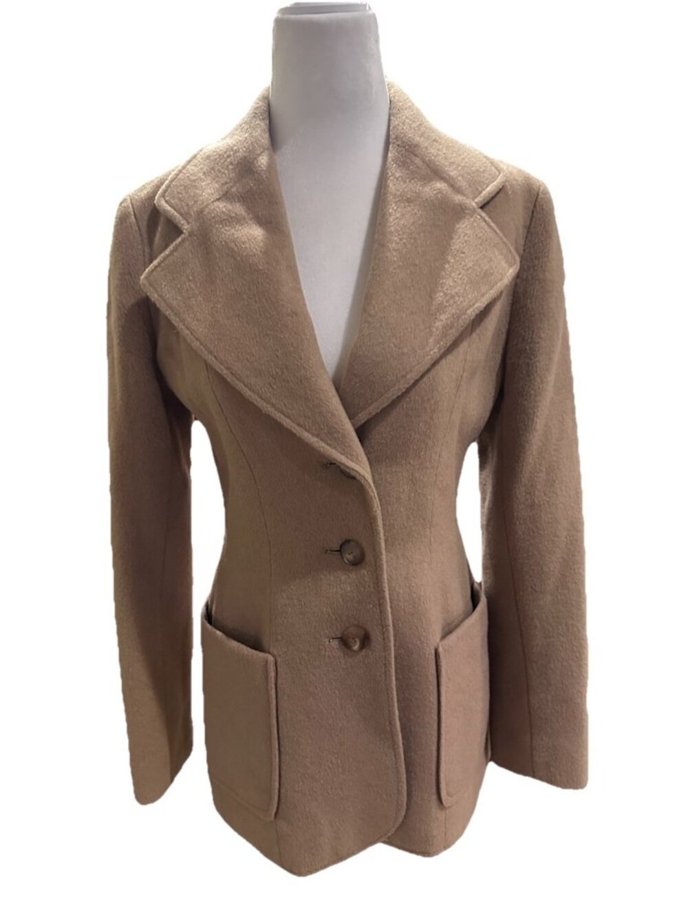 Vintage Nordstrom Women's 100% Mongolian Camel Hair Blazer Tailored Small